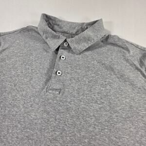 UNTUCKit‎ Damaschino XL Gray Long Sleeve Polo Shirt 100% Cotton Regular Fit (79)
